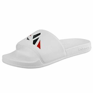 Knixmax Zapatos de Playa y Piscina para Mujer Verano Inicio Zapatillas de baño Ligero Antideslizantes Slip on Blanco 38/39 EU