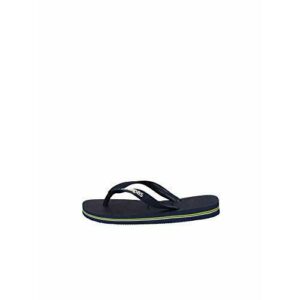 Havaianas Brasil Logo (Mini Me), Sandalias Unisex Niños, Navy Blue, 25/26