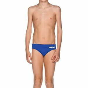 ARENA B Brief Jr Bañador Slip Niño Solid, Niños, Royal-White, 10-11