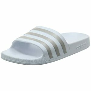 adidas Adilette Aqua Slides, Slides Unisex adulto, Ftwr White Platin Met Ftwr White, 38 EU