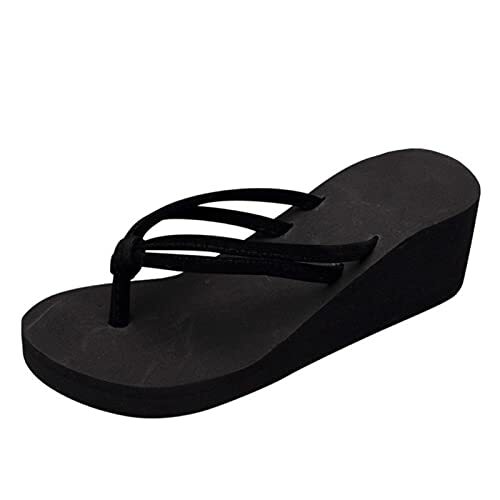 ≫ DZQQ Zapatillas de Mujer Color sólido Antideslizante Pies Chanclas Tacón  Alto Cuñas Sandalias de Playa Zapatos Mujer -