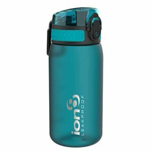 Ion8, Botella de agua, Sin Fugas, Azul (Aqua), 350 ml
