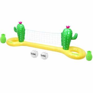 TOYANDONA PVC Juego de Voleibol Inflable Juego de Aro Flotante Cactus Agua Flotante Diversión de Verano Juego de Flotador Juego Piscina Fiesta de Verano