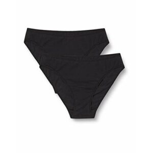 Playtex Braga Bikini Essential Cotton Mujer x2, Negro, XS