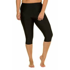 Ulla Popken Schwimmcapri Bañador para Hombre, Negro, 62 para Mujer