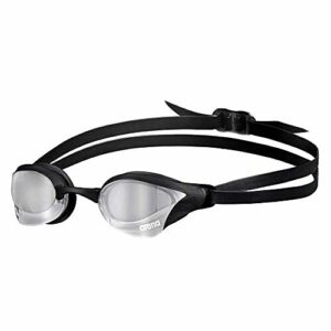 arena Cobra Core Swipe Mirror Gafas de Natación de Competición Unisex para Adultos, Gafas de Natación con Lentes de Espejo Curvadas, Antivaho, Protección UV, 5 Puentes Nasales Intercambiables