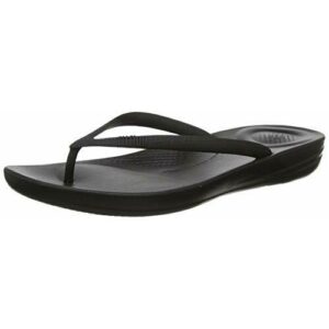 Fitflop IQUSHION Flip Flop-Solid, Chanclas Mujer, Negro (All Black), 38 EU