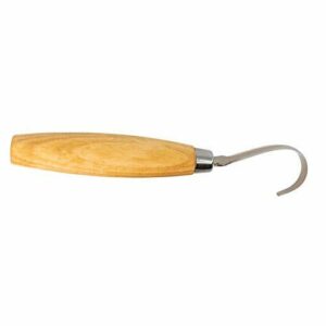 Morakniv Carving Hook 164 - Cuchillo fijo mixto, mango de abedul natural, hoja: 52 mm - 1unidad