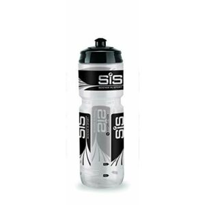 Science in Sport SIS Botella de Agua Transparente para Deporte, Botella de Boca Ancha, Logo Negro, Color Transparente, 800 ml