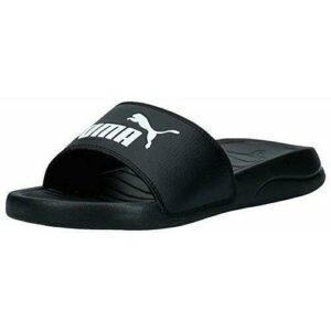 PUMA Unisex Adults' Fashion Shoes POPCAT 20 Slide Sandal, PUMA BLACK-PUMA BLACK-PUMA WHITE, 40.5