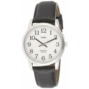 Timex Easy Reader - Reloj de hombre de 35mm con correa de cuero negro T20501