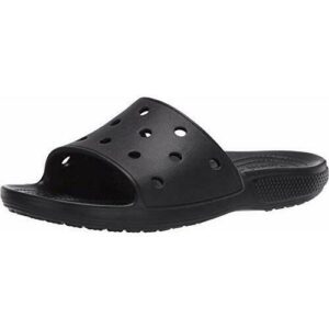 Crocs Classic Crocs Slide, Sandalias de punta descubierta Unisex adulto, Negro, 36/37 EU