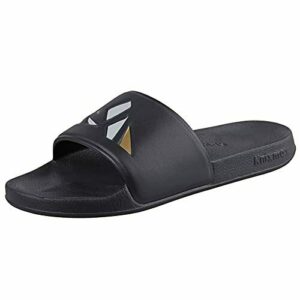Knixmax Zapatos de Playa y Piscina para Mujer Verano Inicio Zapatillas de baño Ligero Antideslizantes Slip on Negro 38/39 EU