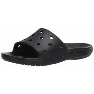 Crocs Classic Crocs Slide, Sandalias de punta descubierta Unisex adulto, Negro, 39/40 EU