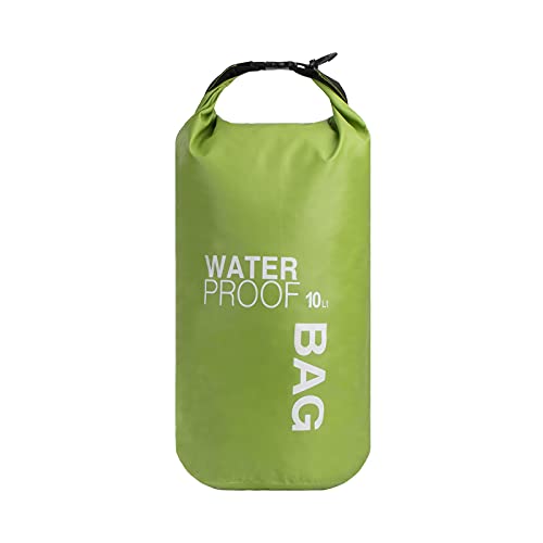 QIMEI-SHOP Bolsa Estanca 10L Bolsas Impermeable Dry Bag para Kayak Canotaje Pesca Viaje Rafting Camping Deportes Acuáticos Verde