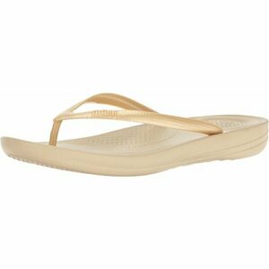 Fitflop IQUSHION Flip Flop-Solid, Chanclas Mujer, Gold, 37 EU
