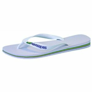 Havaianas Brasil Logo, Sandalias Unisex Adulto, White, 41/42