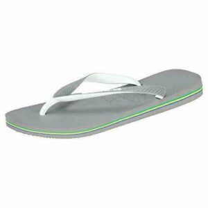 Havaianas Brasil Mix, Sandalias Unisex Adulto, Steel Grey/White/White, 39/40