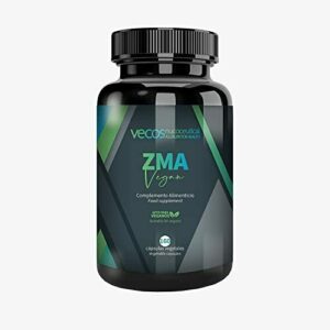 Vecos | Suplemento Deportivo con Vitamina B6, Zinc y Magnesio | ZMA Vegan | Contribuye a la Función Muscular Normal | Propiedades Antioxidantes | 160 Cápsulas Vegetales