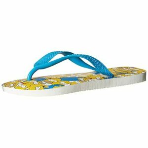 Havaianas Simpsons, Chanclas Unisex Adulto, White/Turquoise/White, 39/40 EU