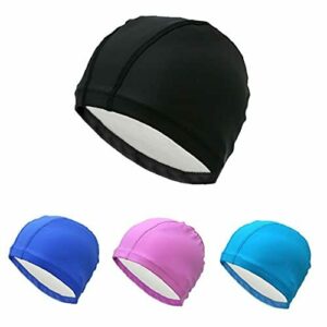 Onsinic 4 Gorro De Baño Unisex Piezas De Tela Impermeable para Adultos Piscina Sombrero Antideslizantes Durables De Piscina Cap Gorro De Baño Elástico para Long Cabello Corto