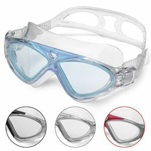 Winline Gafas de Natación Profesional Anti Niebla Hermético Ajustable Gafas de Natación para Adultos para Hombres Y Mujeres (Blue/Clear lens)