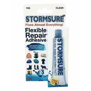 Stormsure Adhesivo de reparación flexible para reparación universal, zapatos, inflables, tiendas de campaña, botas