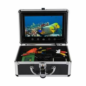 Cámara de pesca submarina, buscador de peces portátil con monitor LCD de 9 "y cámara HD resistente al agua de 1000tvl, cable de 30 my LED de 15 ps para pesca en kayak en barco de mar de Ice Lake(EU)