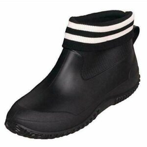 CELANDA Zapatos de Agua de Goma para Mujer Zapatos de Jardinería Impermeables Botas de Agua de Nieve Resbalón Botas de Lluvia de Neopreno para Hombres Negro forro 38 EU