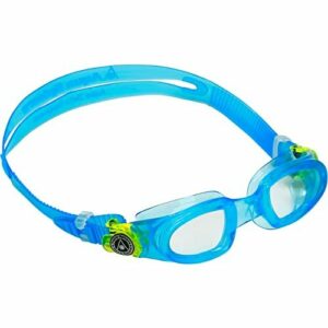 Aqua Lung Moby Kid Gafas de natación, Unisex niños, Turquesa y Verde Brillante/Lente Transparente, Talla única