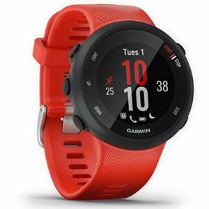 Garmin Forerunner 45 - Reloj GPS para Correr de Diseño Estilizado con Amplias Funciones de Carrera, Planes de Entrenamiento, Medición de la Frecuencia Cardiaca en la Muñeca, Rojo