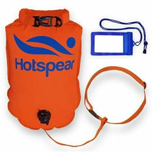 Hotspear Boya De Natación para Aguas Abiertas con Bolsa Estanca con Estuche para el Telefono, Swimming Dry Bag Buoy