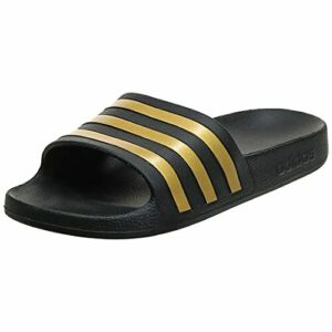 adidas Adilette Aqua Slides, Slides Unisex adulto, Core Black Gold Met Core Black, 38 EU