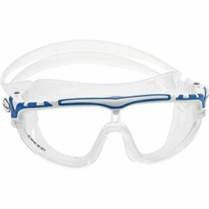 Cressi Skylight Premium Gafas de Natación Anti-vaho, Unisex Adulto, Transparent/Blanc/Azul, Talla única