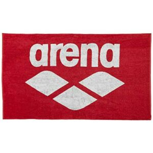 Unbekannt Arena - Toalla de algodón para Adultos (150 x 90 cm), Color Rojo y Blanco