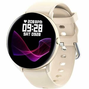 SGDD Smartwatch,Reloj Inteligente para Mujer con Termómetro,Monitor de Frecuencia Cardíaca,Pulsómetro,Recordatorio del Ciclo Fisiologico,Pulsera Actividad Inteligente para Android iOS (Dorado)