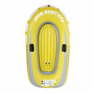 Jinyi Bote Inflable, Canoa de Kayak Inflable de PVC, Bote de Aire de Remo para 1-2 Personas para niños y Adultos, Bote de balsa Inflable para Pesca, Buceo a la Deriva, Carga de 90 kg, Dos