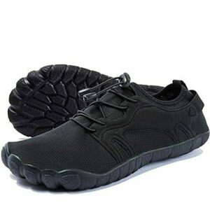Hombres Zapatos de Agua Zapatillas de Playa Antideslizante Zapatos Descalzos Secado Rápido Zapatillas Sin Cordones Ligero y Transpirable Negro 47 EU