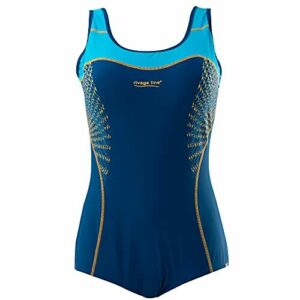 Mermaid Bañador de Mujer, Talla Extra Grande, Relleno Suave Extraíble, Sin Aros, Ropa de Baño Mujer para la Playa Piscina, Talla 52