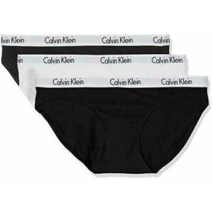 Calvin Klein BIKINI 3PK 000QD3588E, Bikinis para Mujer, Black/White/Black, M