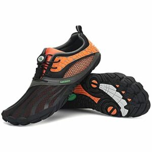 SAGUARO Barefoot Zapatillas de Trail Hombre Escarpines Mujer Zapatos de Agua Minimalistas Zapatillas de Deporte Acuaticos Exterior Interior Naranja Oscu 41