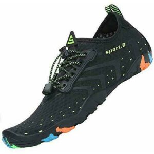 SAGUARO Escarpines Hombre Mujer Agua Zapatillas Playa Zapatillas de Agua para Surf Piscina Buceo Mar, Negro Gr.41