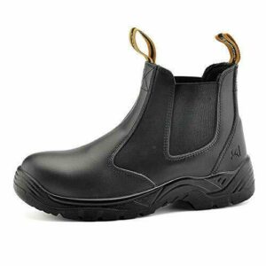 SAFETOE Botas de Seguridad Hombre Trabajo CE S3-8025 Botas de Trabajo con Punta de Acero Impermeables (Talla 42, Negro)