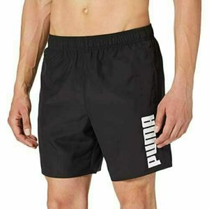 PUMA Hombre Swim Men's Mid Shorts Traje de baño, Negro, L