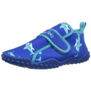 Playshoes Zapatillas de Playa con protección UV Tiburón, Zapatos de Agua, Unisex niños, Azul (Blue), 26/27 EU