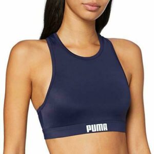 PUMA Women's Racerback Swim Top Bikini, Marina, S para Mujer