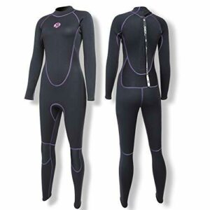 PAWHIT Traje de Neopreno térmico de Manga Larga de 3 mm para Mujer, para Buceo, Surf, esnórquel Blancos, Negro, M