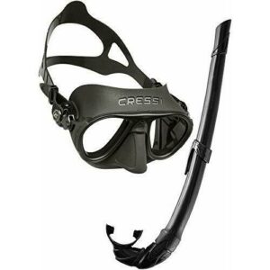 Cressi Calibro + Corsica Packs de Snorkel, Unisex Adulto, Negro