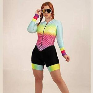 CYTSH Triatlón Skinsuit mullsuit Femenino Bicicleta Ropa de Ciclismo Juegos de Body Kit Sportwear (Color : 7, Size : M)