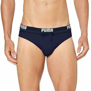 PUMA Logo Men's Swimming Brief Bañador, Marina, M para Hombre